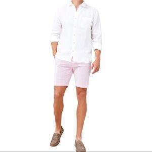 Peter Millar Golf Light Pink/ White Stripe Cotton Shorts Size 32